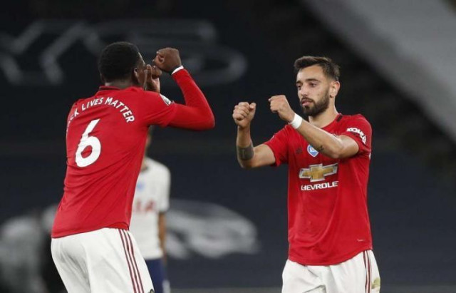 pogba came off the bench in the second half and won a penalty that bruno fernandes converted to equalise for united photo reuters pogba came off the bench in the second half and won a penalty that bruno fernandes converted to equalise for united photo reuters