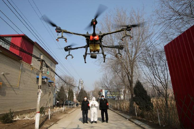 drones fly to monitor sealed areas