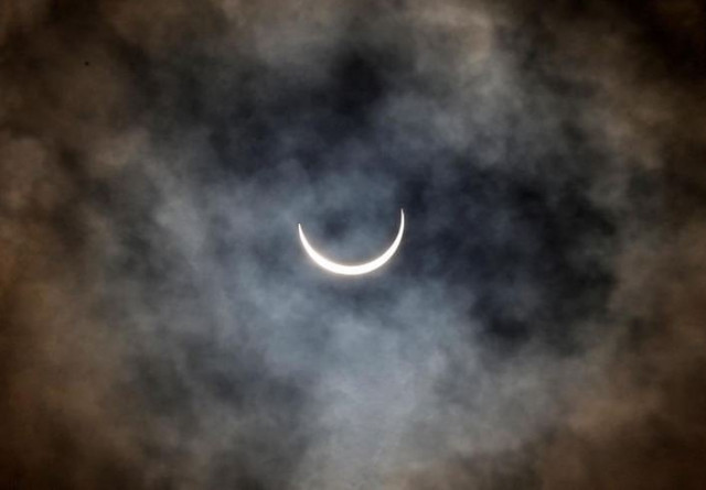 a partial solar eclipse is seen from new delhi india june 21 2020 photo reuters a partial solar eclipse is seen from new delhi india june 21 2020 photo reuters