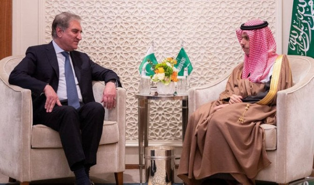 in a file photo foreign minister shah mehmood qureshi meets his saudi counterpart prince faisal bin farhan al saud in riyadh photo courtesy pakistan foreign office in a file photo foreign minister shah mehmood qureshi meets his saudi counterpart prince faisal bin farhan al saud in riyadh photo courtesy pakistan foreign office