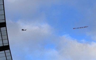 burnley condemn white lives matter flyover banner burnley condemn white lives matter flyover banner