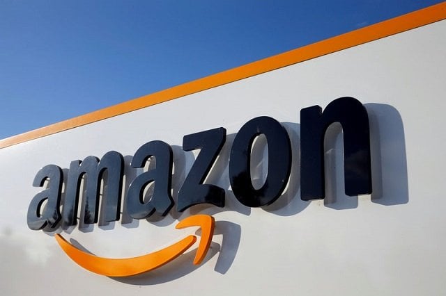 the amazon logo at the company 039 s logistics centre in boves france photo reuters file