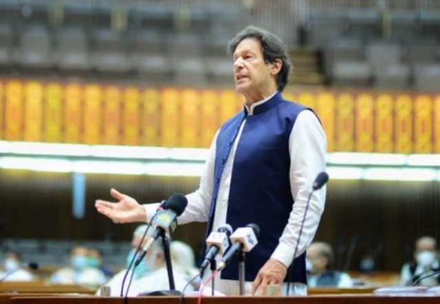 prime minister imran khan addresses a national assembly session on budget 2020 21 on june 25 2020 phto courtesy facebook imrankhanofficial