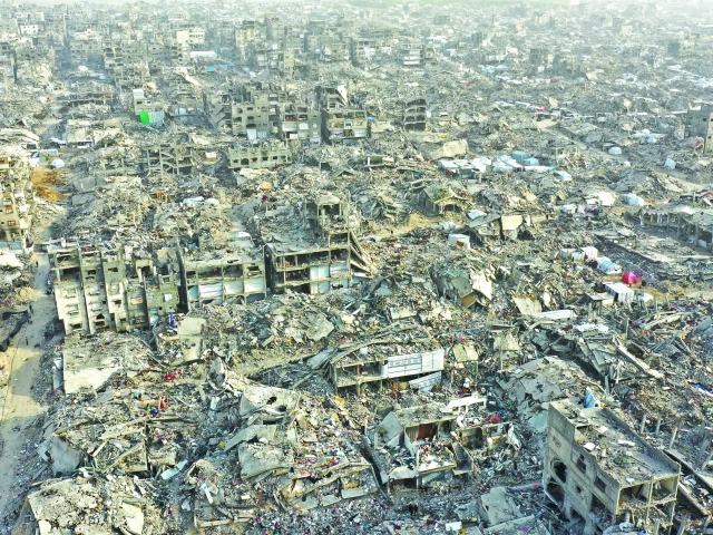 this picture shows houses destroyed during the israeli offensive amid a ceasefire between israel and hamas in beit hanoun gaza photo reuters this picture shows houses destroyed during the israeli offensive amid a ceasefire between israel and hamas in beit hanoun gaza photo reuters