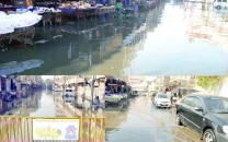 gutters overflow and flood several areas of the city as sanitation workers take to the streets demanding unpaid salaries photo express gutters overflow and flood several areas of the city as sanitation workers take to the streets demanding unpaid salaries photo express