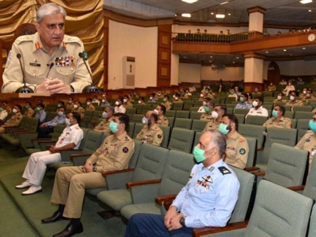 general qamar highlighted challenges to national security while addressing participants at national defence university in islamabad photo ispr