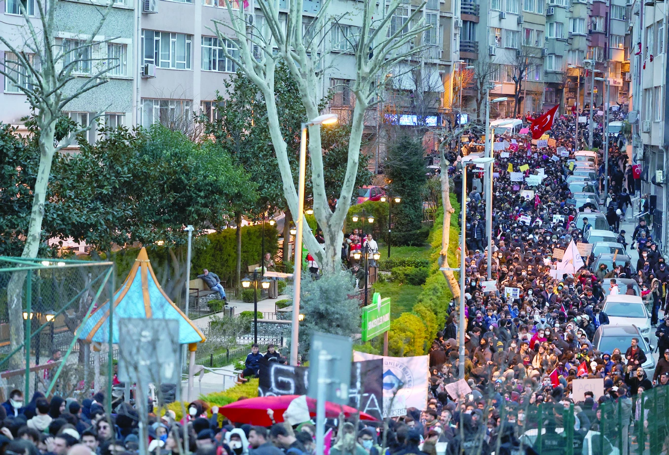 people take part in a protest against the arrest of imamoglu as part of a corruption investigation in istanbul photo reuters people take part in a protest against the arrest of imamoglu as part of a corruption investigation in istanbul photo reuters