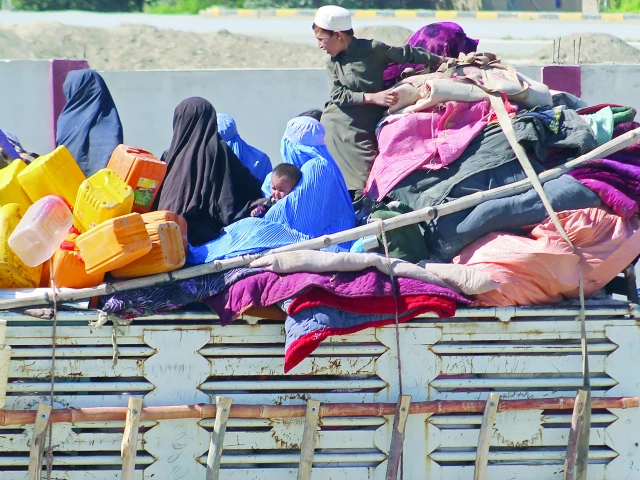 afghan refugees due for deportation to afghanistan wait with their belongings outside a holding centre in chaman photo afp afghan refugees due for deportation to afghanistan wait with their belongings outside a holding centre in chaman photo afp