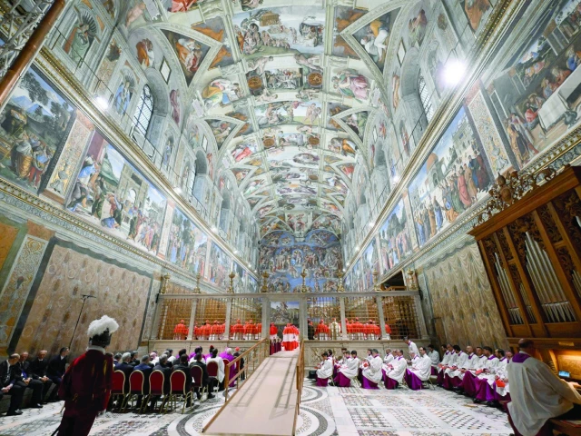 cardinals before the start of the conclave to elect a new pope in the paolina chapel in the vatican photo afp cardinals before the start of the conclave to elect a new pope in the paolina chapel in the vatican photo afp