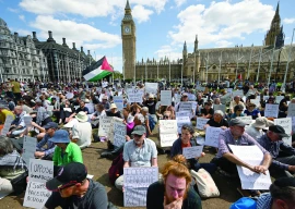 uk arrests hundreds at palestine action ban protest