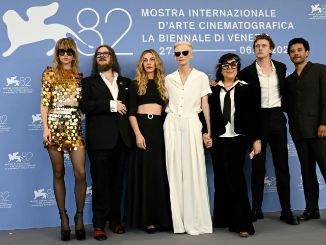 from l suki waterhouse british director iain forsyth british actresses sophia di martino and tilda swinton british filmmaker jane pollard and british actors george mackay and calvin demba attend the photocall of the movie broken english presented out of competition at the 82nd international venice film festival at venice lido photo afp from l suki waterhouse british director iain forsyth british actresses sophia di martino and tilda swinton british filmmaker jane pollard and british actors george mackay and calvin demba attend the photocall of the movie broken english presented out of competition at the 82nd international venice film festival at venice lido photo afp
