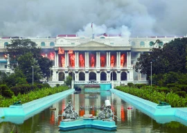 nepali gen z protesters set parliament ablaze as pm quits nepali gen z protesters set parliament ablaze as pm quits