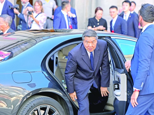 chinese vice premier he lifeng arrives for trade talks with us secretary of the treasury scott bessent at the foreign ministry in madrid photo afp chinese vice premier he lifeng arrives for trade talks with us secretary of the treasury scott bessent at the foreign ministry in madrid photo afp