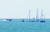 israeli navy escorts vessels from the global sumud flotilla to ashdod port in southern israel photo reuters