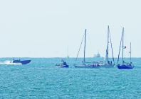 israeli navy escorts vessels from the global sumud flotilla to ashdod port in southern israel photo reuters