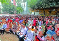 bnp supporters protest against miscreants shooting during an election campaign in chattogram photo afp bnp supporters protest against miscreants shooting during an election campaign in chattogram photo afp