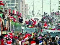 christians spread love and harmony at a pre christmas peace rally a heartwarming display of faith and unity marks the start of the festive season photo afp