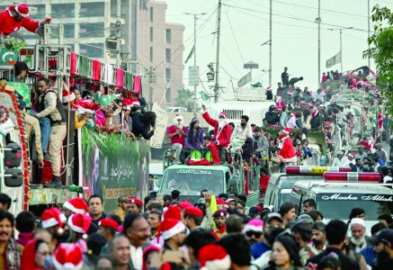 christians spread love and harmony at a pre christmas peace rally a heartwarming display of faith and unity marks the start of the festive season photo afp