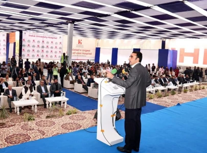 bilawal inaugurates indus university hospital bilawal inaugurates indus university hospital