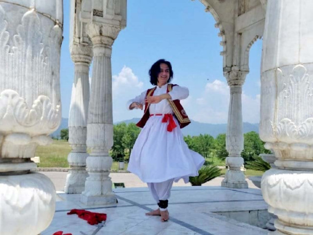 choreographer khanzada asfandyar khattak practices his art which is a fusion of khattak and south asian bharatanatyam photo express