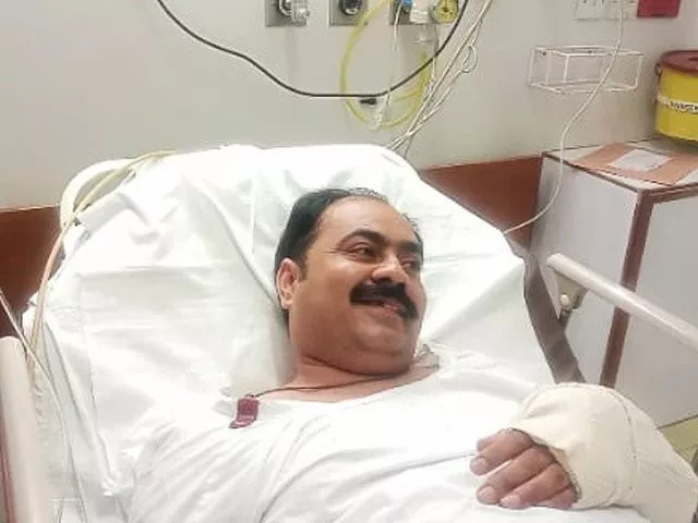 prime minister imran khan s special assistant ali nawaz awan s pro jalal bachlani being treated at a local hospital in karachi photo express prime minister imran khan s special assistant ali nawaz awan s pro jalal bachlani being treated at a local hospital in karachi photo express