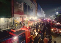 blaze hits saddar electronics market