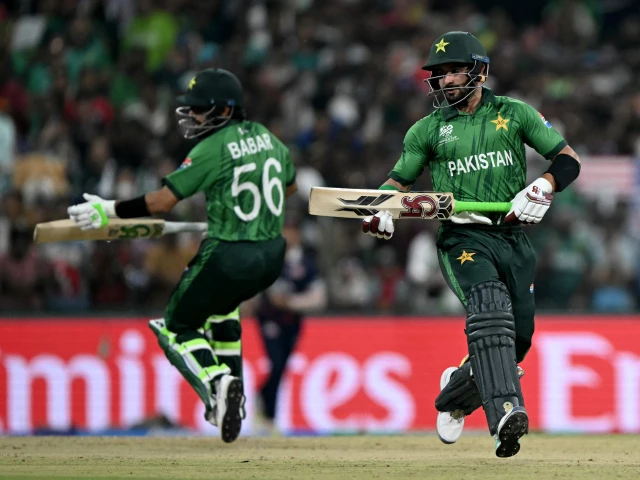 sahibzada farhan r and babar azam run between the wickets during the 2026 icc men s t20 cricket world cup group stage match between pakistan and usa at the sinhalese sports club ground in colombo on february 10 2026 photo afp sahibzada farhan r and babar azam run between the wickets during the 2026 icc men s t20 cricket world cup group stage match between pakistan and usa at the sinhalese sports club ground in colombo on february 10 2026 photo afp
