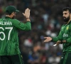 pakistan s shadab khan celebrates with captain salman agha after taking the wicket of usa s shayan jahangir during the 2026 icc men s t20 cricket world cup group stage match between pakistan and usa in colombo on february 10 2026 photo afp
