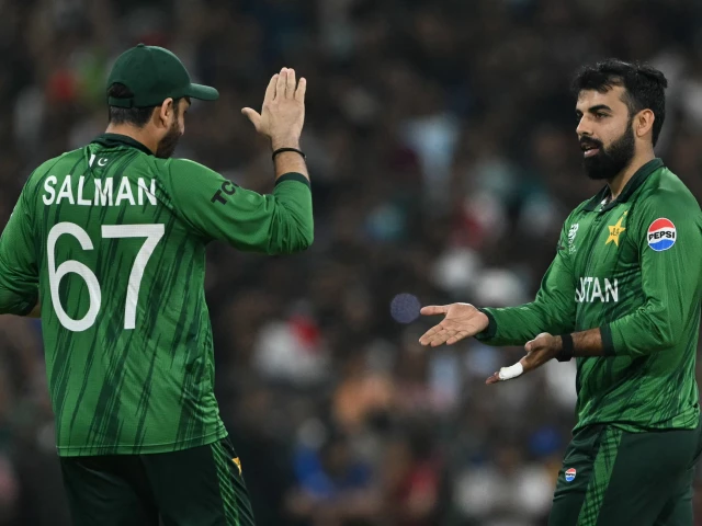 pakistan s shadab khan celebrates with captain salman agha after taking the wicket of usa s shayan jahangir during the 2026 icc men s t20 cricket world cup group stage match between pakistan and usa in colombo on february 10 2026 photo afp pakistan s shadab khan celebrates with captain salman agha after taking the wicket of usa s shayan jahangir during the 2026 icc men s t20 cricket world cup group stage match between pakistan and usa in colombo on february 10 2026 photo afp