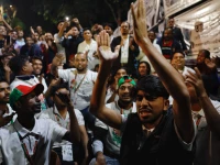 supporters of the bangladesh nationalist party bnp chant slogans as they celebrate unofficial news of tarique rahman s win in his constituency in the 13th general election near the party s gulshan office in dhaka bangladesh february 12 2026 photo reuters