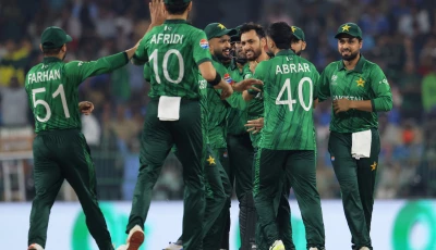 pakistan s salman ali agha celebrates with teammates after dismissing india s abhishek sharma at the r premadasa international cricket stadium in colombo on february 15 2026 photo reuters pakistan s salman ali agha celebrates with teammates after dismissing india s abhishek sharma at the r premadasa international cricket stadium in colombo on february 15 2026 photo reuters