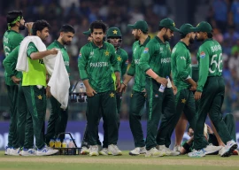 pakistan teammates during the mid innings break against india in t20 world cup clash in colombo on february 15 2026 photo reuters