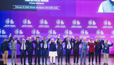sam altman of openai and dario amodei of anthropic hesitated to raise hands when indian prime minister narendra modi nudged speakers at the india ai summit to join and raise their hands in a symbolic show of unity photo file reuters