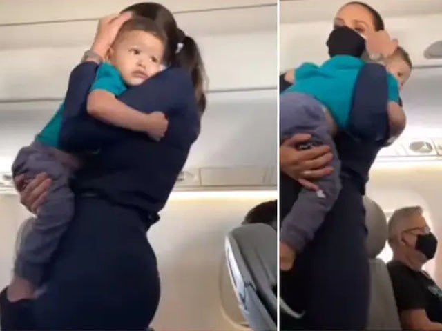 Photo of WATCH: Video of air hostess soothing ‘inconsolable’ kid goes viral