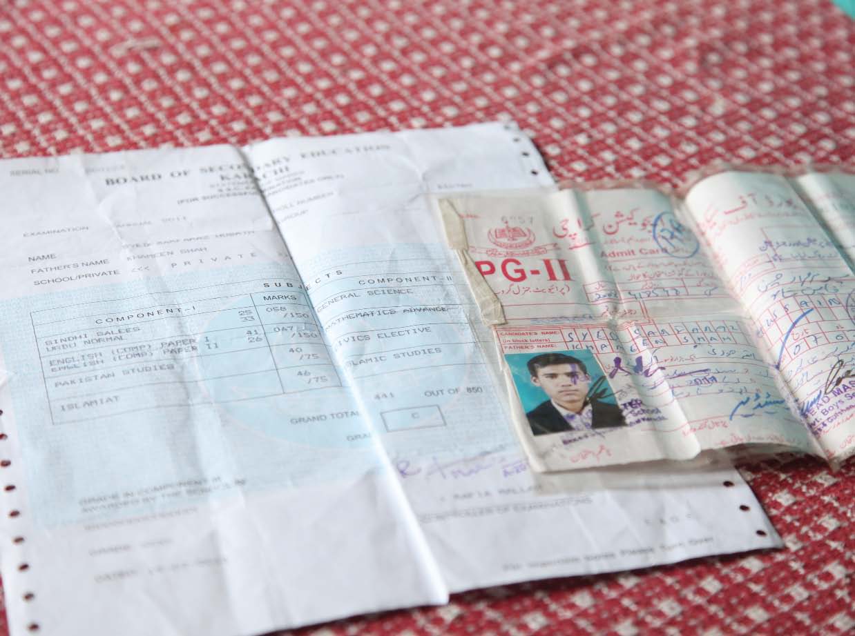 sarfraz shah made c division in his matric exams