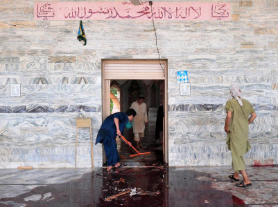 suicide blast in jamrud mosque 56 killed 123 injured