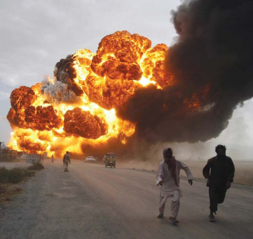 five nato oil tankers torched five nato oil tankers torched