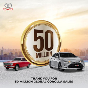 toyota corolla global sales surpass 50 million mark toyota corolla global sales surpass 50 million mark