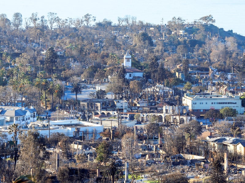 burned properties following the palisades fire at the pacific palisades neighbourhood in los angeles california photo reuters