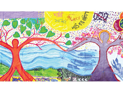 rang i amn faiz and tagore feature in peace mural