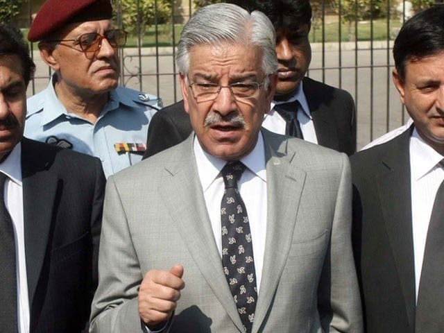 defence minister khawaja muhammad asif defends army against allegations levelled by pti chief imran khan photo file