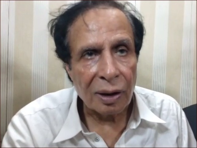 pervaiz elahi speaks with media persons in lahore ahead of hearing on june 13 2023 photo screengrab express news