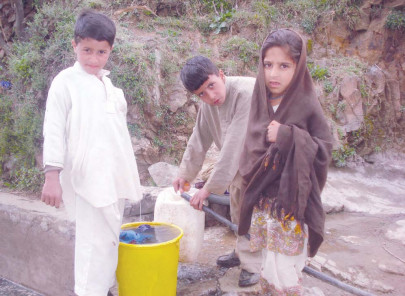post flood hardships walking your feet sore to fetch a pail of water