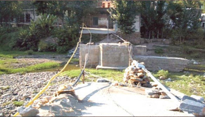 disconnected shaheenabad bridge   down and very much out