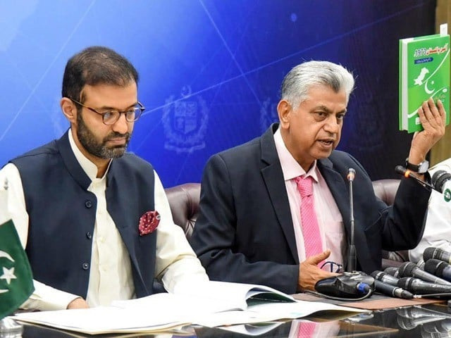 law minister ahmad irfan aslam and information minister murtaza solangi address a joint news conference photo express law minister ahmad irfan aslam and information minister murtaza solangi address a joint news conference photo express