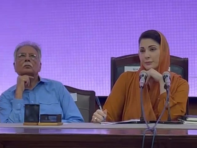 pml n chief organiser maryam nawaz says pakistan was saved from default by coalition government within 16 months screengrab pml n chief organiser maryam nawaz says pakistan was saved from default by coalition government within 16 months screengrab