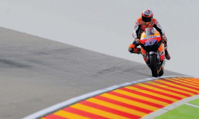 motorcycling stoner sets the pace