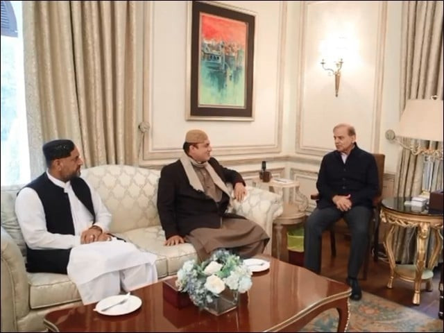 wali muhammad and abdul khaliq announced their decision to join pml n during meeting with shehbaz sharif in lahore screengrab