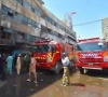 fire erupts in shopping centre parking area
