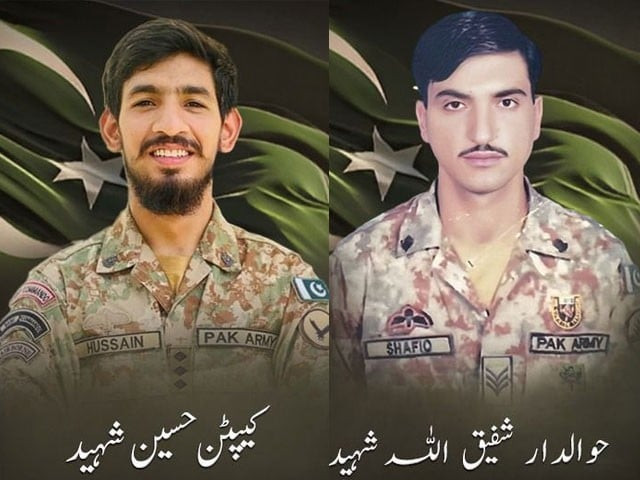 left martyr captain hussain jahangir aged 25 belonged to rahim yar khan district while right martyr soldier shafiq ullah aged 36 was a resident of karak district photo ispr left martyr captain hussain jahangir aged 25 belonged to rahim yar khan district while right martyr soldier shafiq ullah aged 36 was a resident of karak district photo ispr